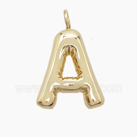 Copper Letter-A Pendant Gold Plated