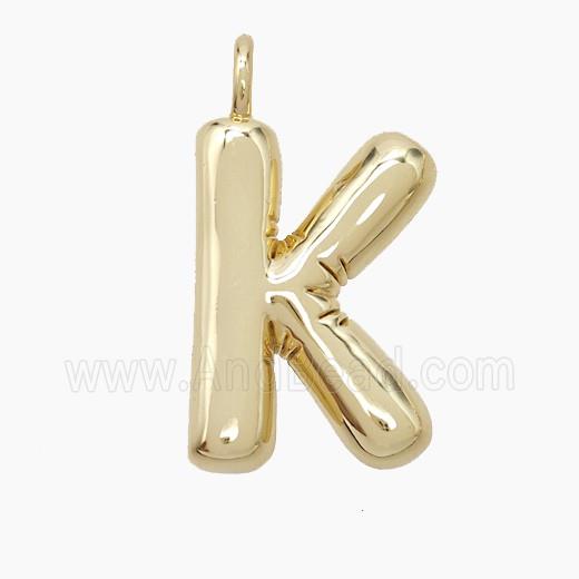 Copper Letter-K Pendant Gold Plated