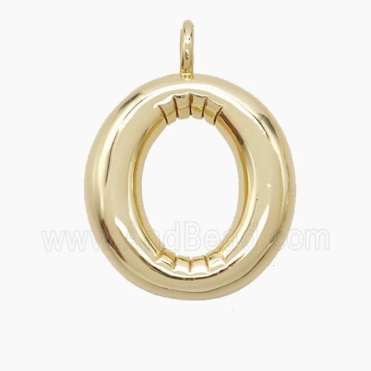 Copper Letter-O Pendant Gold Plated