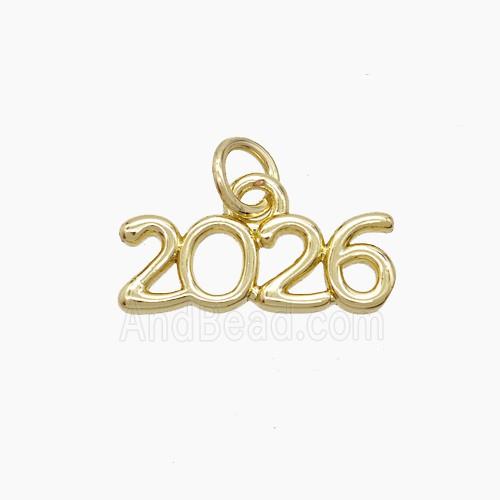 Copper 2026 Pendant Gold Plated