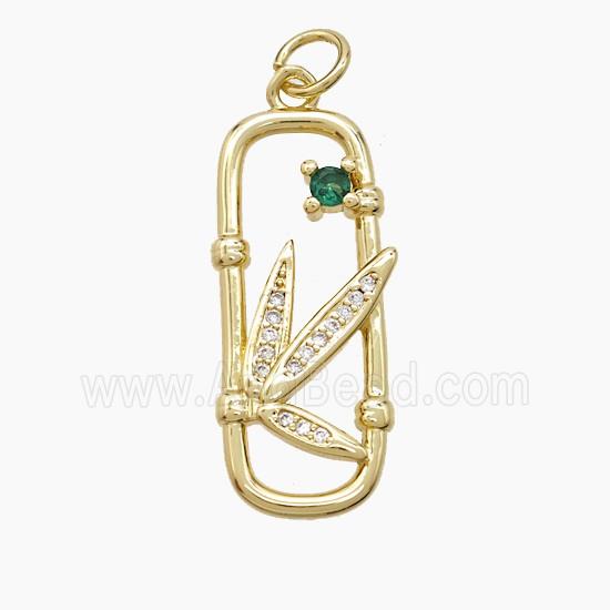 Copper Dragonfly Pendant Pave Zirconia Gold Plated