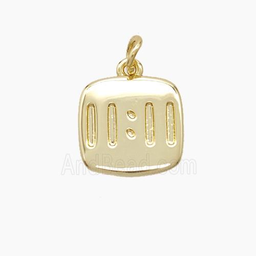 Copper Number Pendant Double Eleven 11 Gold Plated