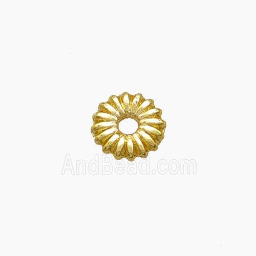 Zinc Alloy Rondelle Spacer Beads Gold Plated