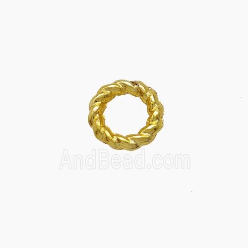 Zinc Alloy Circle Beads Gold Plated