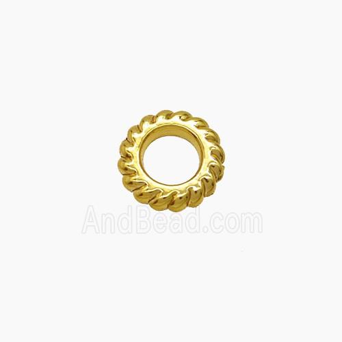 Zinc Alloy Circle Beads Gold Plated