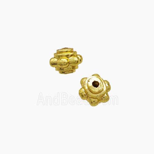 Zinc Alloy Rondelle Spacer Beads Gold Plated