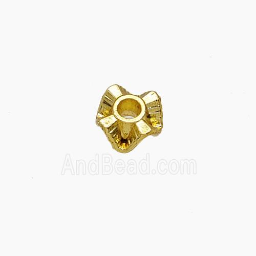 Zinc Alloy Wave Spacer Beads Gold Plated