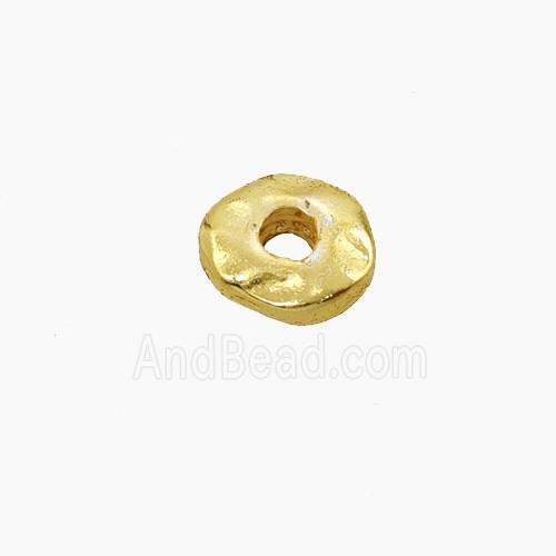 Zinc Alloy Rondelle Spacer Beads Gold Plated