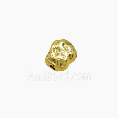 Zinc Alloy Spacer Beads Freeform Gold Plated