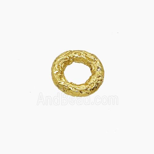 Zinc Alloy Circle Beads Gold Plated