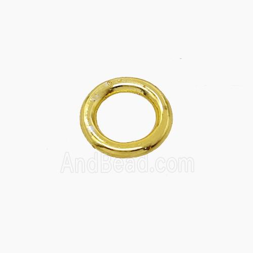 Zinc Alloy Circle Beads Gold Plated