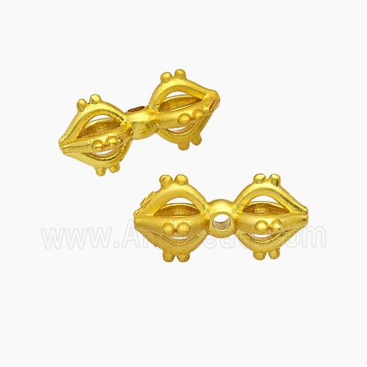 Copper Bead Pave Zircon, Gold Plated
