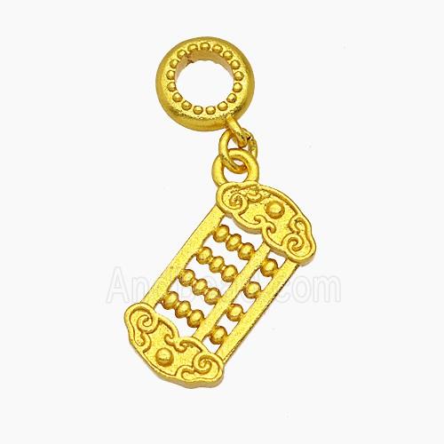 Copper Pendant Pave Zircon, Gold Plated