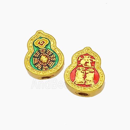 Copper Pendant Pave Zircon, Gold Plated