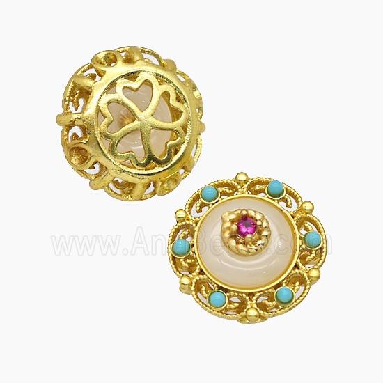 Copper Bead, Gold Plated