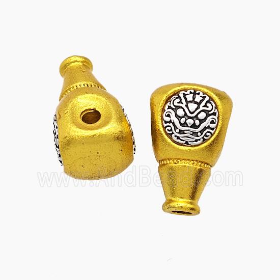 Tibetan Style Copper Guru Beads Antique Silver Gold
