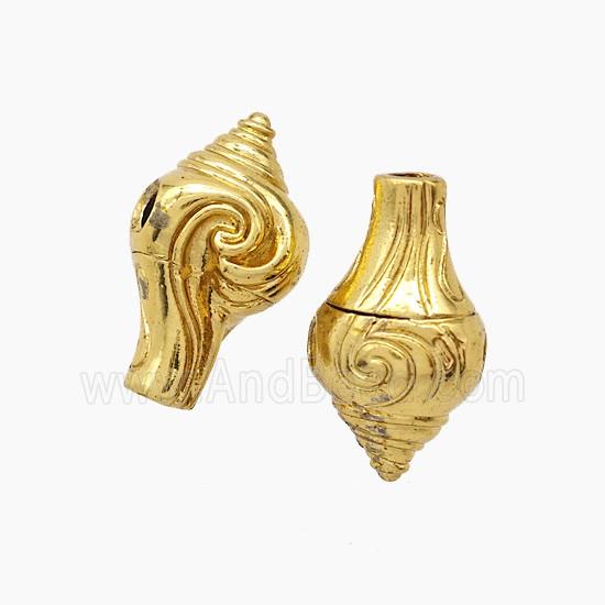 Tibetan Style Copper Guru Beads Gold Plated