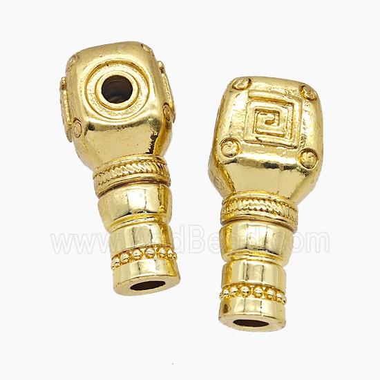 Tibetan Style Copper Guru Beads Gold Plated