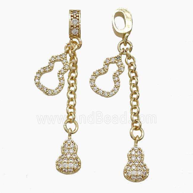 Copper Bead Pave Zircon, Silver Plated