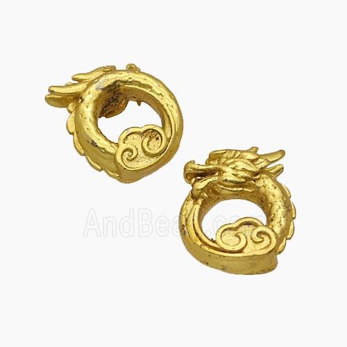 Copper Bead Pave Zircon, Gold Plated