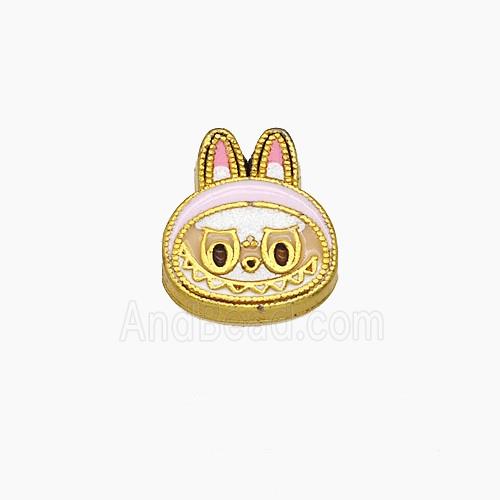 Copper Bead Pave Zircon, Gold Plated
