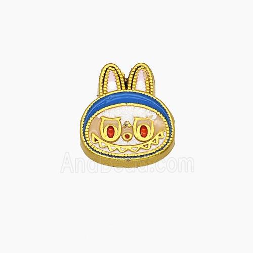 Copper Bead Pave Zircon, Gold Plated