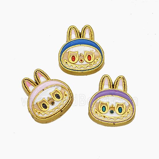 Copper Bead Pave Zircon, Gold Plated