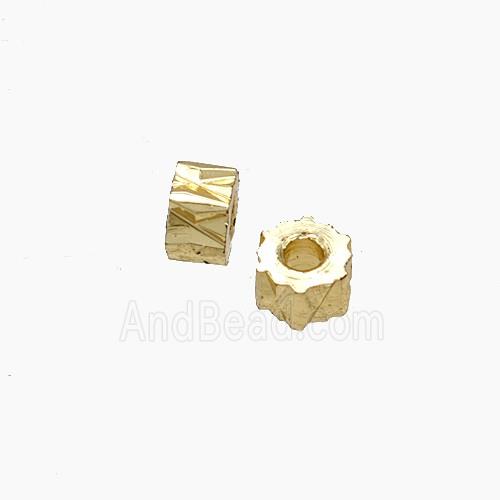 Copper Bead Pave Zircon, Silver Plated