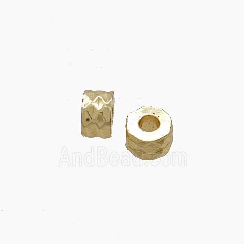 Copper Bead Pave Zircon, Silver Plated