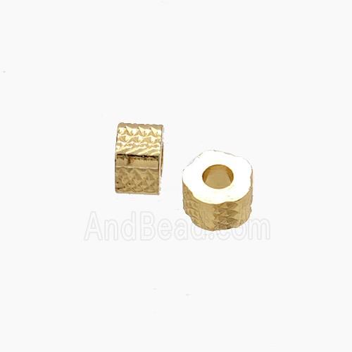 Copper Bead Pave Zircon, Silver Plated