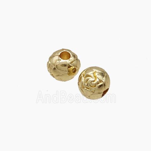 Copper Bead Pave Zircon, Silver Plated