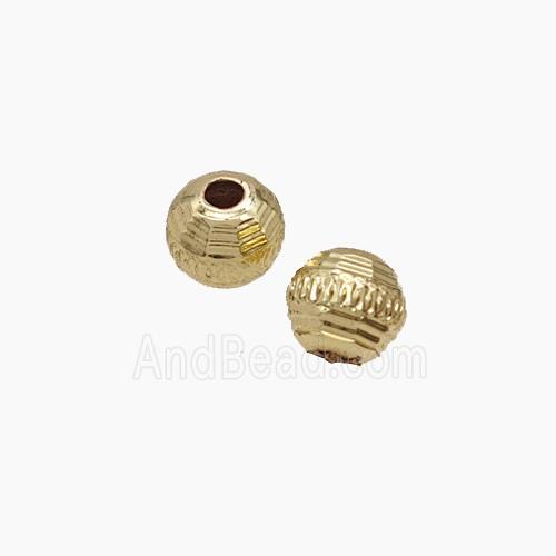 Copper Bead Pave Zircon, Silver Plated