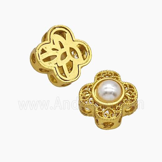 Copper Bead Pave Zircon, Silver Plated