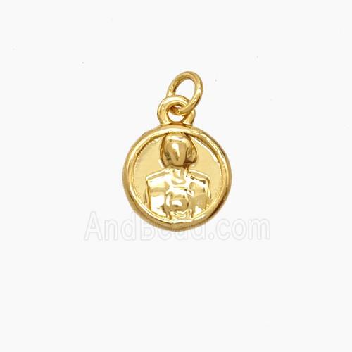 Copper Pendant, Gold Plated