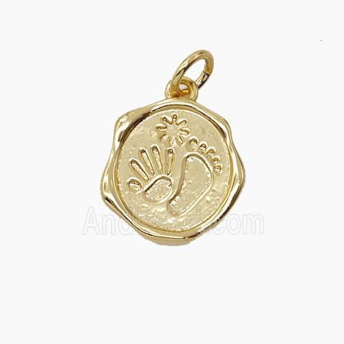 Copper Pendant, Gold Plated