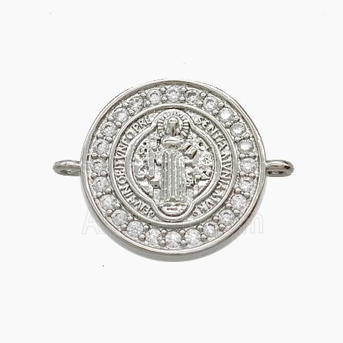 Copper Pendant Pave Zircon, Gold Plated