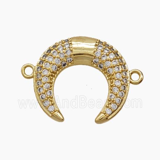 Copper Pendant Pave Zircon, Gold Plated