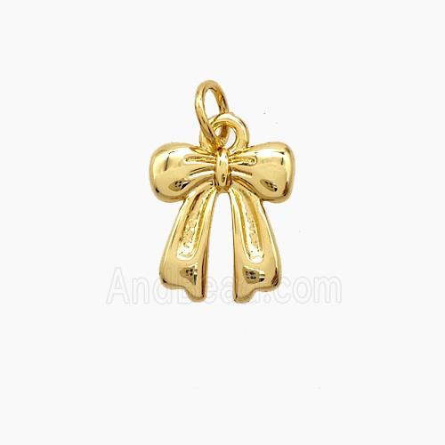 Copper Pendant Pave Zircon, Gold Plated