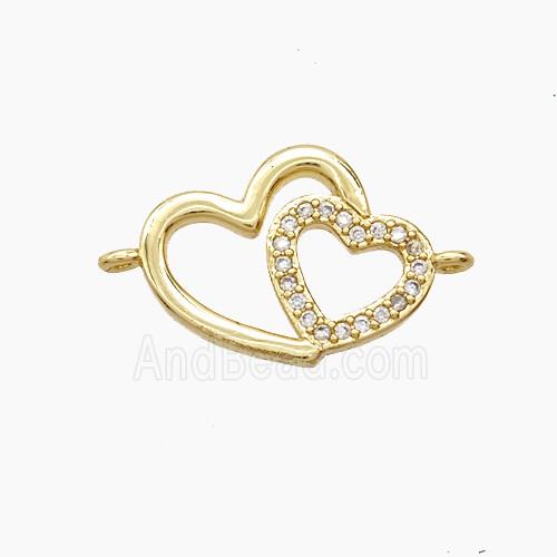 Copper Pendant Pave Zircon, Gold Plated