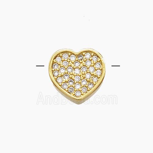 Copper Pendant Pave Zircon, Gold Plated