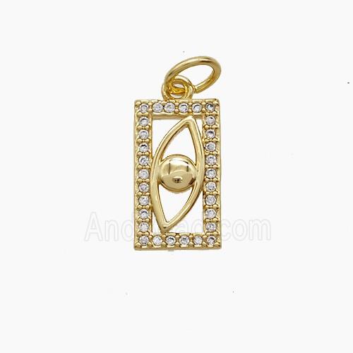 Copper Pendant Pave Zircon, Gold Plated