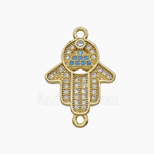 Copper Pendant Pave Zircon, Gold Plated
