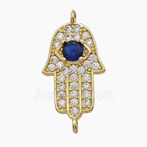 Copper Pendant Pave Zircon, Gold Plated