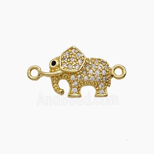 Copper Pendant Pave Zircon, Gold Plated