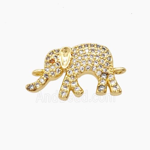 Copper Pendant Pave Zircon, Gold Plated