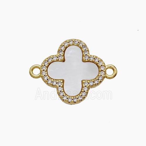 Copper Pendant Pave Zircon, Gold Plated
