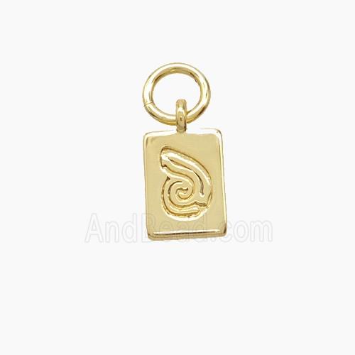 Copper Pendant, gold plated