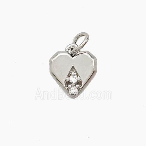 Copper Pendant Pave Zircon, Gold Plated