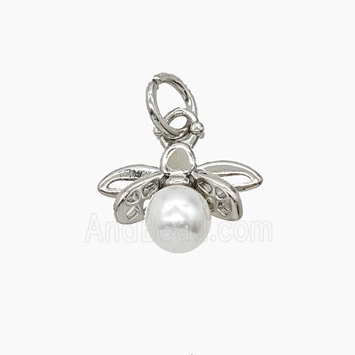 Copper Pendant Pave Zircon, Gold Plated