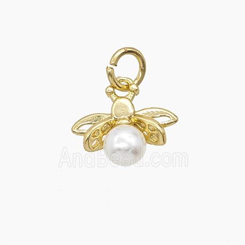 Copper Pendant Pave Zircon, Gold Plated